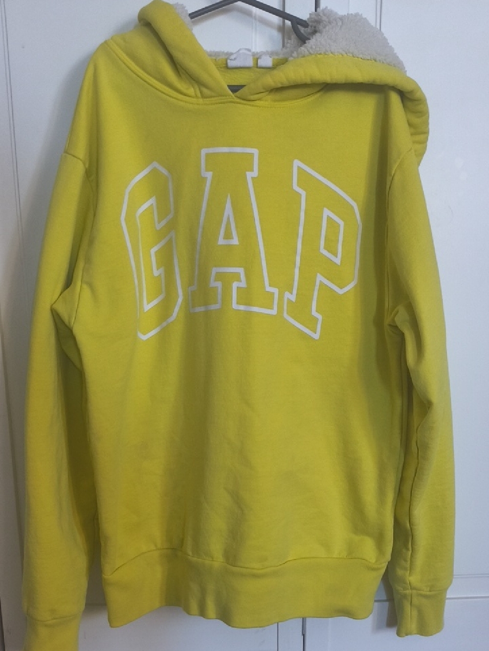 GAP Bright Yellow Hoodie with White Logo